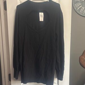 Torrid 2x Black Long Sleeve Sweater